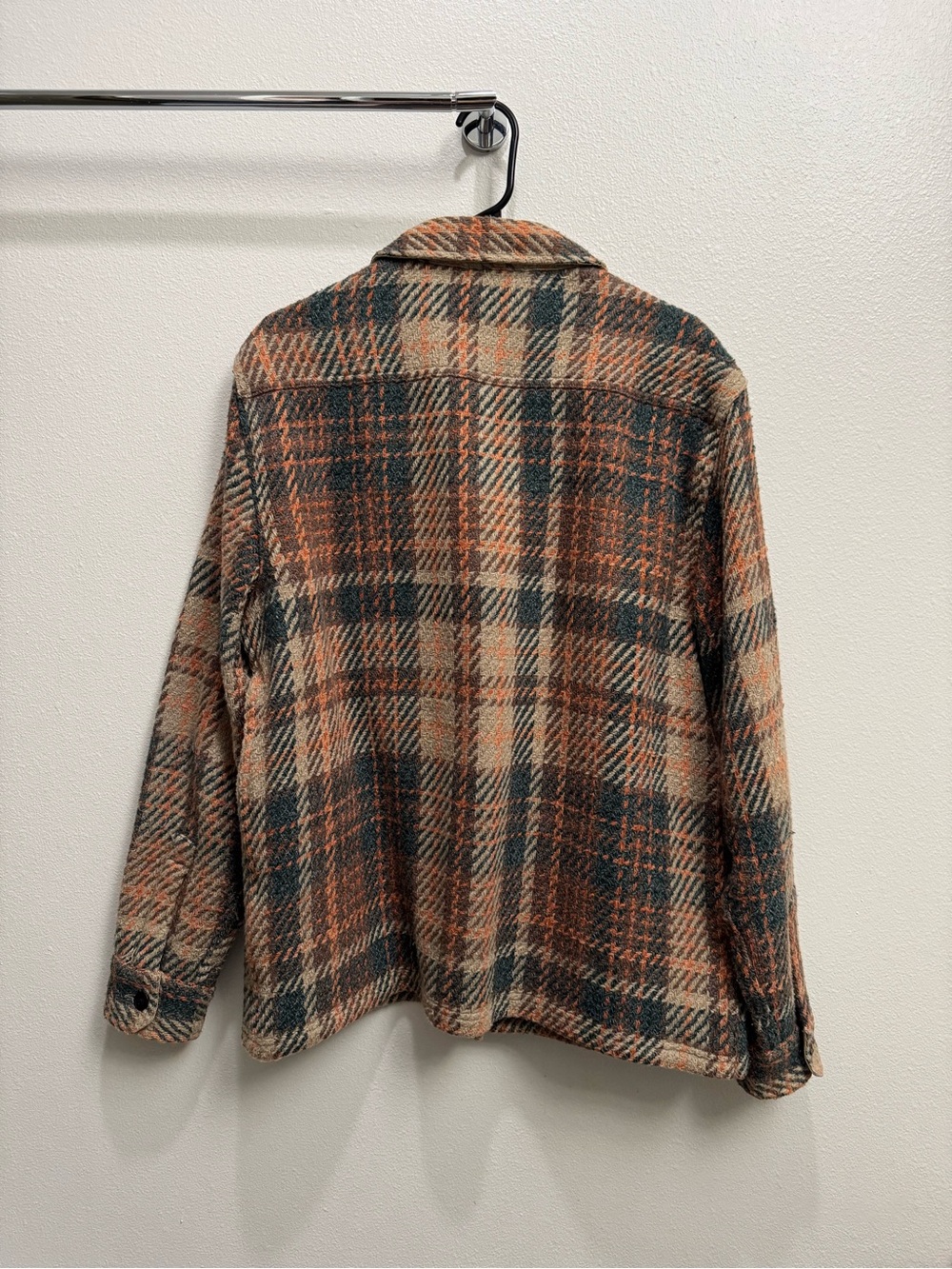 Flint and Tinder Cabin Flannel Overshirt - Rust, Cream, Dark Green - Picture 2 of 2